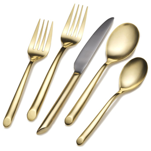 Alta exigencia, acero inoxidable forjado a mano, pulido de espejo plateado, respetuoso con el medio ambiente, grado alimenticio, colección brillante, cubiertos nórdicos - Product Image 6