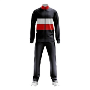 Chándal de Jogger con capucha para hombre de alta calidad, logotipo personalizado con cremallera, ropa de entrenamiento para correr de 2 piezas, estampado para chándales de fútbol de invierno - Product Image 1