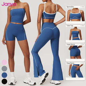Fabricante de ropa deportiva Ropa de entrenamiento Ropa deportiva 4 piezas Gimnasio Fitness Conjuntos Mujeres Conjunto de yoga sin costuras Ropa De Mujer Ropa Gimnasio - Product Image 2