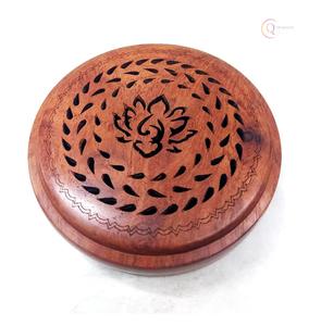 Porte-encens décoratif en bois, avec long plateau de récupération des cendres, durable, 100% naturel, pour la maison, le bureau, le yoga et les salles de prière - Product Image 1