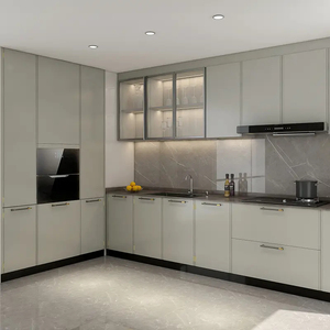Armoires <span class=keywords><strong>de</strong></span> cuisine en bois massif laquées haute brillance sur mesure, meubles <span class=keywords><strong>de</strong></span> cuisine modernes - Product Image 5