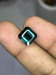 Pierre précieuse octogonale facettée en indigolite naturelle pour la fabrication de bijoux, origine NA - Product Image 5