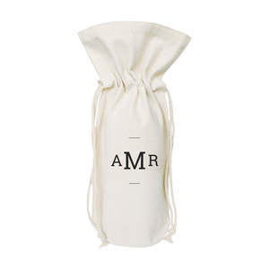 กระเป๋าใส่ไวน์ผ้าแคนวาสลายโมโนแกรมสามชั้น - Product Image 1