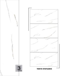 Azulejo de porcelana brillante elegante 600x1200 Mm para decoración de interiores Superficie Lisa Acabado duradero y resistente al agua - Product Image 5