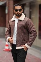 Manteau d'hiver pour homme OEM imperméable avec garniture en fourrure, poches zippées, satiné, épais, chaud, décontracté, pour temps froid