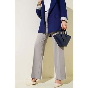 Women's Casual Waist Striped Palazzo Trousers Stone Colored Long XL Wide-Leg Breathable Features <b>Applique</b> Decoration Wrinkled - Product Image 2