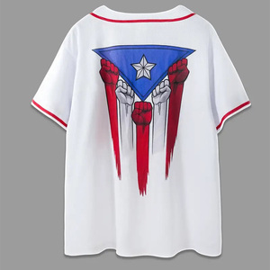 Vente en gros personnalisée, impression numérique par sublimation, maillot de baseball à mailles vierges, maillot de baseball en polyester pour adultes et professionnels - Product Image 2