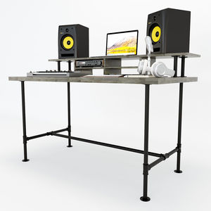 <b>Simple</b> StudioDesk Foldable Wooden Computer <b>Desk</b> Rubber Wood Pipe Legs for Home Office Living Room Dining Areas-SD68002 - Product Image 6