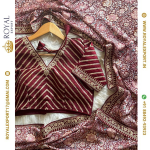 เสื้อเบลาส์ผ้าไหม banglori บางพิมพ์ลายดิจิทัลผ้าซาติน - Product Image 1