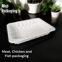 Conteneur alimentaire congelé en plastique PP noir de 5 mm d'épaisseur, personnalisable avec logo, pour emballage de viande et produits frais, origine TR