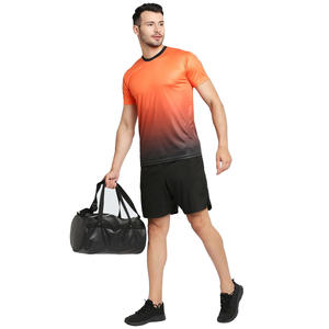 Camisetas Deportivas de Verano de Secado Rápido para Hombre, Cuello Transpirable, Top de Carreras para Exteriores con Diseño de Sublimación Estampado en Colores Contrastantes - Product Image 6