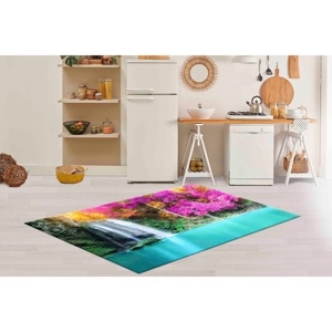 Tapis Paysage Lac Cascade : Tapis d'intérieur antidérapant imprimé nature, tapis fin non tissé - Product Image 5