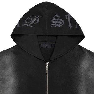 Superventas personalizado hombres sudaderas con capucha sólida Unisex Casual Hip Hop Streetwear sudaderas con capucha térmica - Product Image 3