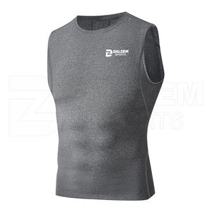 Professionnel personnalisé vêtements de course hommes Compression Fitness chemises débardeurs maigre t-shirts mâle Sport Gym porter chemise d'entraînement - Product Image 2