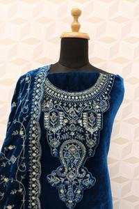 Traje Salwar Kameez de terciopelo, ropa de India y Pakistán, suministro de fábrica al por mayor, disponible a un precio asequible - Product Image 2