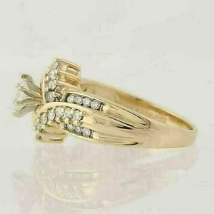 Anillo de Compromiso de Plata 925 con Diamante Moissanita de Corte Marquesa de 2.00 CT - Product Image 3