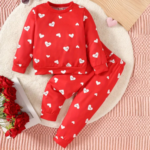 Chándal Personalizado para Niñas, Estampado Informal, Talla Grande, Algodón/Poliéster de Alta Calidad, OEM con Logotipo Personalizado - Product Image 1