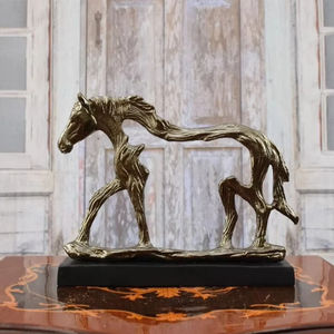 รูปปั้นอลูมิเนียมม้ารูปทรงสัตว์มีเส้นสะอาดสำหรับการจัดนิทรรศการศิลปะการออกแบบบ้านและการตกแต่งภายในทางธุรกิจ - Product Image 1