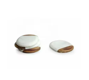 Posavasos de mármol y madera hechos a mano superventas de calidad caliente posavasos decorativos hechos a mano esteras y almohadillas llegada caliente - Product Image 1