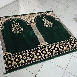 Alfombra Adiva para Oración, Diseño Floral Moderno, Tejida, de Pelo Alto, con Base Acolchada de Yute, Fabricada en Gaziantep, Poliéster para el Hogar - Product Image 1