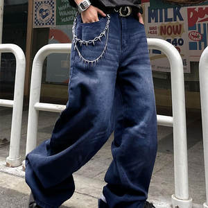 2025 bonne qualité élégant vêtements pour hommes Denim pantalon vente chaude le plus élégant Vintage Design hommes surdimensionné Denim pantalon - Product Image 3