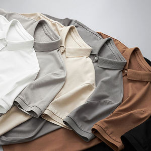 Polo personnalisé uni respirant pour homme, polo personnalisé décontracté ample pour le golf - Product Image 2