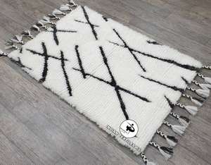 Alfombras anudadas a mano de lana bereber marroquí personalizadas al por mayor, alfombras de área hechas a mano de India para sala de estar de Textiles indios H/L - Product Image 5