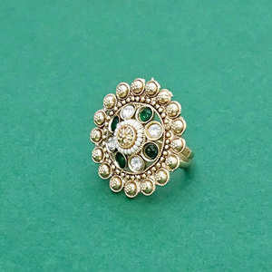 แหวนปรับได้โบราณพร้อมชุบทองด้าน - Product Image 1