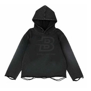 Sweat-shirts d'hiver personnalisés de haute qualité avec logo vieilli, séchage rapide, respirants, en coton/polyester, col à capuche, faible MOQ, pour hommes - Product Image 1