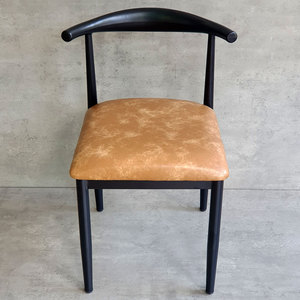 Silla de Café de Cuero Sintético Tejido con Estructura de Hierro con Recubrimiento en Polvo GCF159 - Product Image 5