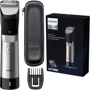 Philips Series 9000-Tondeuse à cheveux électrique en acier inoxydable-Système de levage et de garniture en métal-Tondeuse à barbe portable - Product Image 1