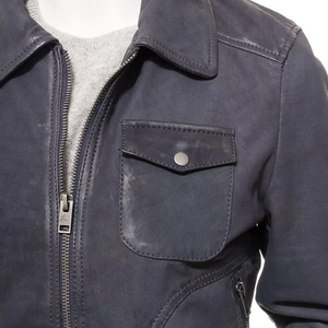 Chaqueta de Motociclista Estilo Cuero Transpirable para Mujer, Chaqueta de Moda de Cuero Genuino con Cremallera Completa Personalizada para Mujer - Product Image 4
