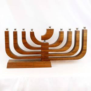 Porte-bougie décoratif en bois, menorah fantaisie, décoration de Noël, centre de table de mariage, chandelier, décoration de table pour la maison - Product Image 4