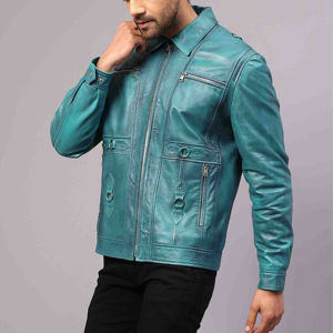 Veste en cuir pour homme de haute qualité, respirante, fusionnant performance et fonctionnalité, imperméable et coupe-vent, service OEM accepté. - Product Image 2