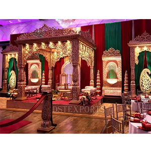 Grande couronne de cérémonie de mariage indien Mandap facile à installer pilier en fibre de haute qualité Mandaps de mariage scène meilleurs prix de vente au Royaume-Uni - Product Image 5