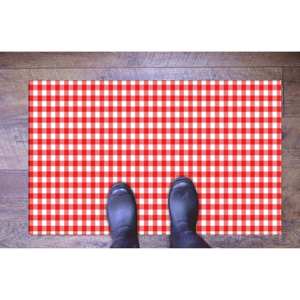 Tapis à carreaux rouges et blancs, tapis imprimé moderne pour la décoration de la maison, avec tapis à poils doux - Product Image 5