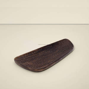 Bandejas para servir de madera de nogal y acacia hechas a mano, venta al por mayor personalizada, bandeja para servir de chocolate brillante de madera grabada artesanal para el hogar, comida - Product Image 3