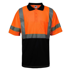 Polo à rayures réfléchissantes Polo de sécurité pour la construction Polo pour travaux routiers Polo de sécurité routière Polo de sécurité pour entrepôt Polo d'arpenteur - Product Image 6