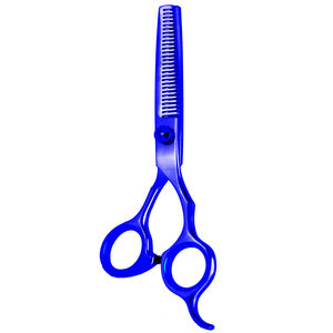 Tijeras para el cabello con estilo azul oscuro, descanso para los dedos, tijera de adelgazamiento de acero inoxidable con punta de hoja afilada para uso en salón de belleza - Product Image 6