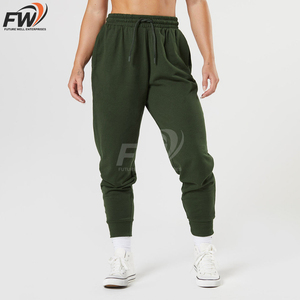 Pantalones deportivos personalizados de otoño/invierno, suaves, de forro polar, cálidos, holgados, para mujer, pantalones de chándal de algodón, pantalones jogger de pierna ancha para mujer - Product Image 4