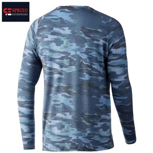 Vente en gros Chemise de pêche à manches longues imprimée sur mesure pour hommes avec protection UV Matériau personnalisé Vêtements de pêche de poche pour hommes - Product Image 5