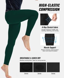 Nueva llegada de alta calidad de compresión pantalones Leggings otoño sólido elástico cintura gimnasio desgaste Unisex - Product Image 5