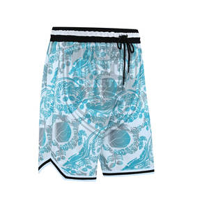 Pantalones cortos de baloncesto de cintura media para hombre estilo High Street nuevo diseño personalizado con patrón sólido e impresión digital - Product Image 2