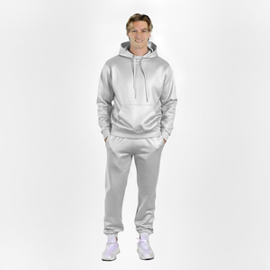 Ensemble survêtement polaire pour homme 300 g/m² avec logo personnalisé, tenue de sport d'hiver chaude, sweat à capuche et pantalon de jogging, fournisseur en gros - Product Image 3
