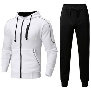 Chándal de lana con cremallera térmica para hombre 100% algodón 350 GSM tela antibolitas informal de punto ropa de etiqueta privada MOQ bajo - Product Image 1