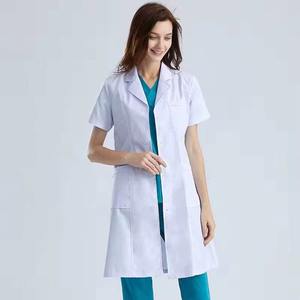Nuevos uniformes de trabajo Unisex para Hospital de verano, batas de laboratorio para médicos blancos profesionales para enfermera - Product Image 4