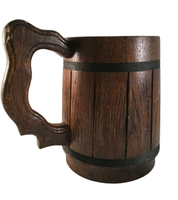 Tasse en bois massif naturel faite à la main de style américain Design classique pour le thé Bière Vin Lait Café Boissons chaudes pour la cuisine
