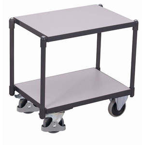 Chariot Variofit ESD Euro System à quatre roues, 2 étagères de chargement, dimensions 680 x 420, pour usage industriel, personnalisation OEM prise en charge - Product Image 1