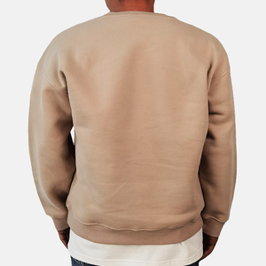 Suéter para hombre 300 Gsm en blanco peso pesado grueso servicio OEM impresión personalizada Logo gota hombro sudadera para hombre - Product Image 4