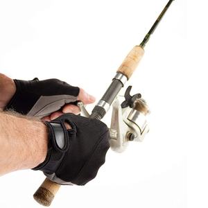 Guantes de dedo corto para hombre de alta calidad logotipo personalizado guantes de pesca de Diseño de Moda de cuero impermeable - Product Image 3